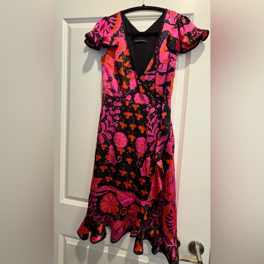 Betsey Johnson Vintage silk Floral Dress size 2